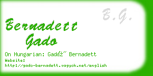 bernadett gado business card